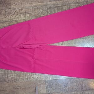 Zara Straight-Leg Pants in Hot Pink